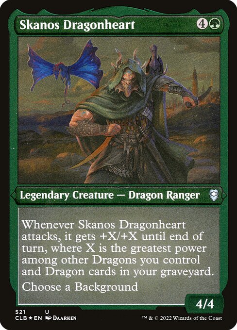 Skanos Dragonheart — Commander Legends: Battle for Baldur's Gate #521, art by Daarken