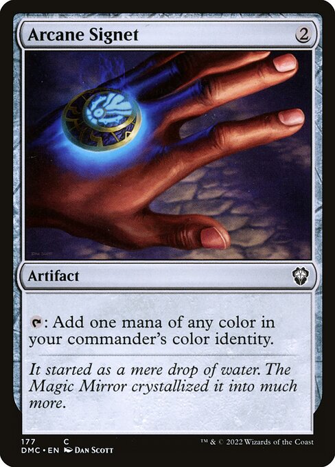 Arcane Signet — Dominaria United Commander #177, art by Dan Murayama Scott