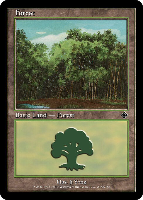 Forest — Magic Online Theme Decks #A156, art by Ji Yong