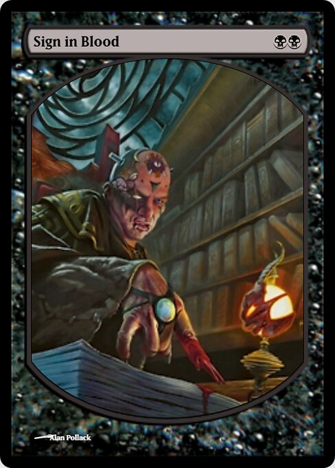 Sign in Blood — Magic Online Promos #36226, art by Alan Pollack