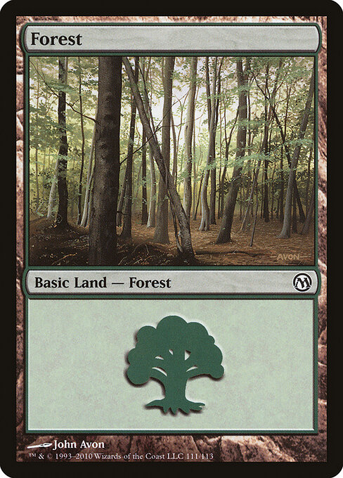 Forest — Duels of the Planeswalkers #111, art by John Avon