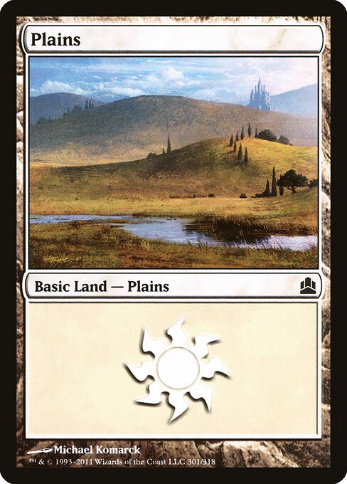 Plains — Commander 2011 #301, art by Michael Komarck
