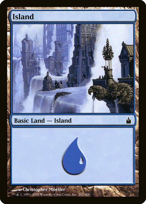 Island — Ravnica: City of Guilds #292, art by Christopher Moeller