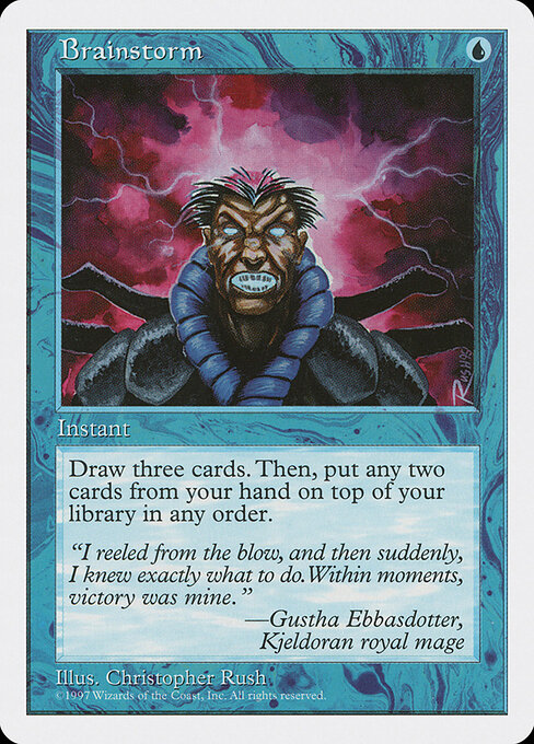 Brainstorm — Fifth Edition #76, art by Christopher Rush