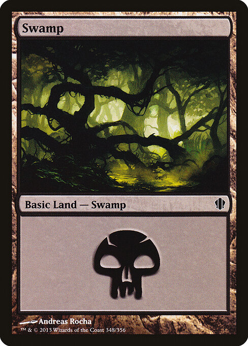 Swamp — Commander 2013 #348, art by Andreas Rocha