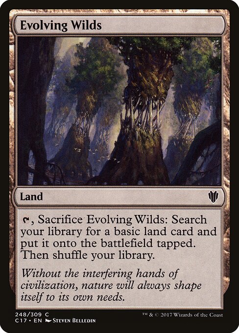 Evolving Wilds — Commander 2017 #248, art by Steven Belledin