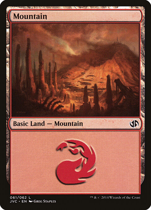 Mountain — Duel Decks Anthology: Jace vs. Chandra #61, art by Greg Staples