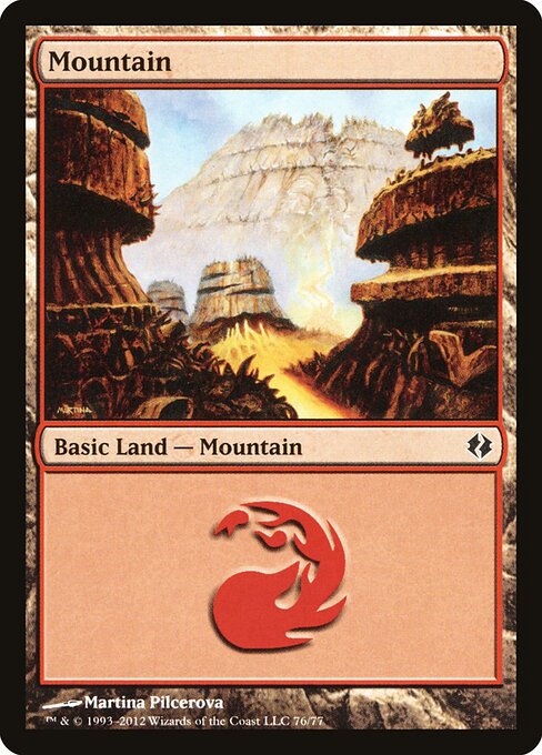 Mountain — Duel Decks: Venser vs. Koth #76, art by Martina Pilcerova