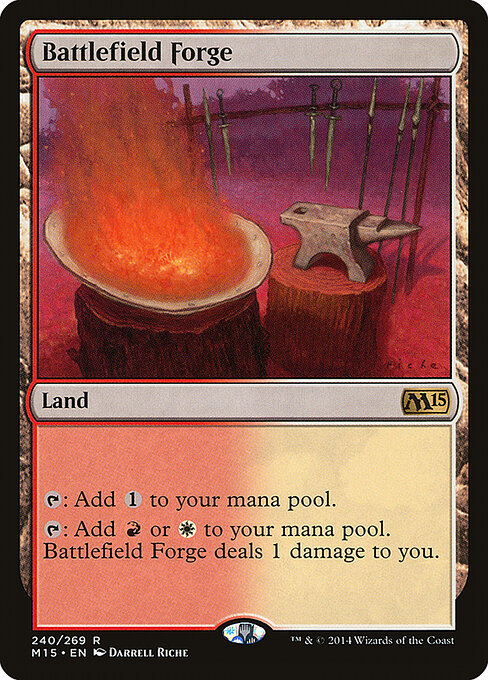 Battlefield Forge — Magic 2015 #240, art by Darrell Riche