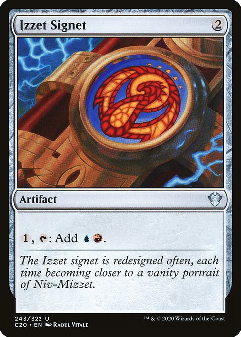 Izzet Signet — Commander 2020 #243, art by Raoul Vitale