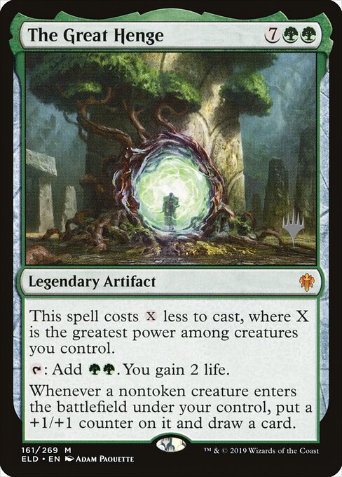 The Great Henge — Throne of Eldraine Promos #161p, art by Adam Paquette