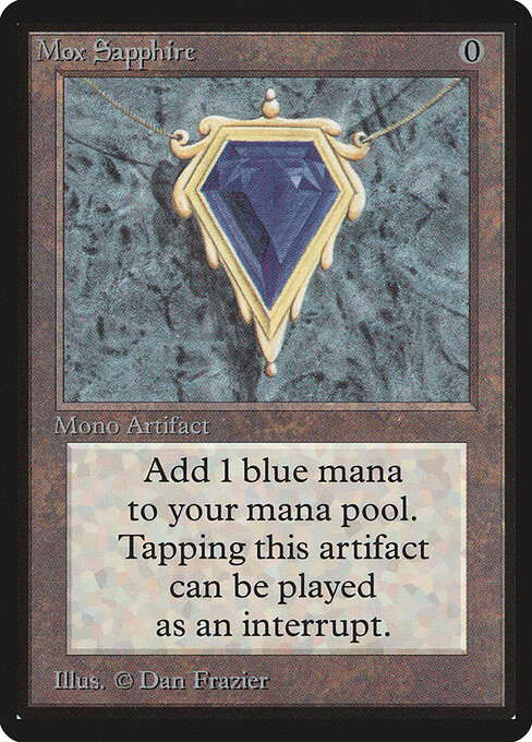Mox Sapphire — Limited Edition Beta #266, art by Dan Frazier
