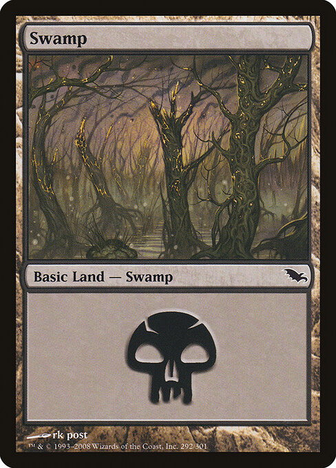 Swamp — Shadowmoor #292, art by rk post