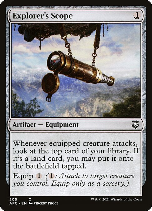 Explorer's Scope — Forgotten Realms Commander #205, art by Vincent Proce