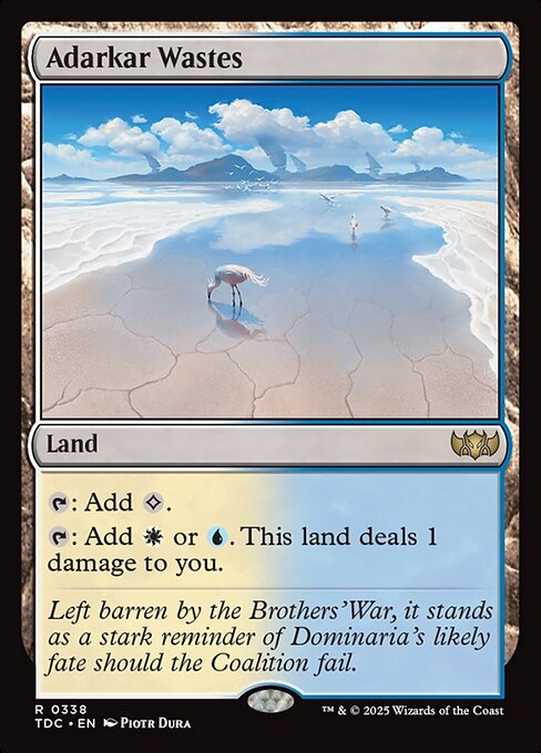 Adarkar Wastes — Tarkir: Dragonstorm Commander #338, art by Piotr Dura