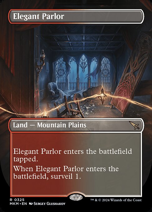 Elegant Parlor — Murders at Karlov Manor #325, art by Sergey Glushakov
