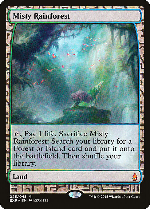 Misty Rainforest — Zendikar Expeditions #25, art by Ryan Yee