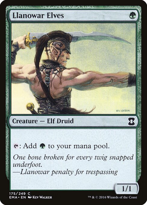 Llanowar Elves — Eternal Masters #175, art by Kev Walker