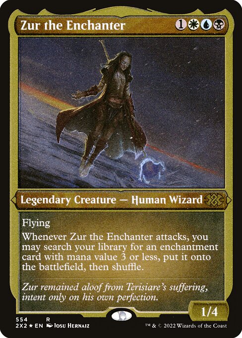 Zur the Enchanter — Double Masters 2022 #554, art by Josu Hernaiz