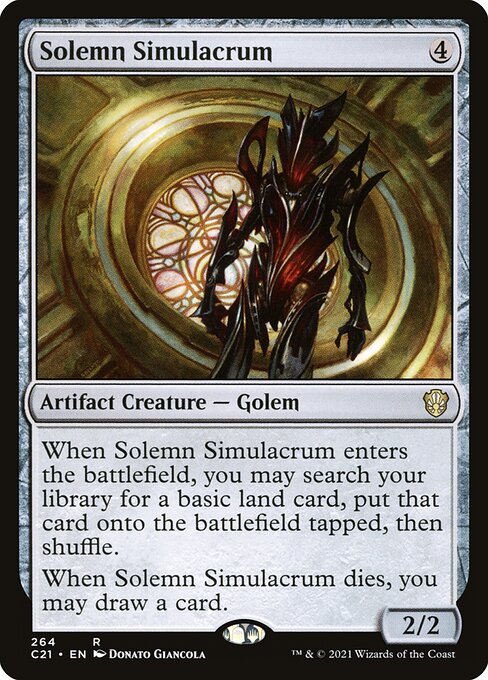 Solemn Simulacrum — Commander 2021 #264, art by Donato Giancola