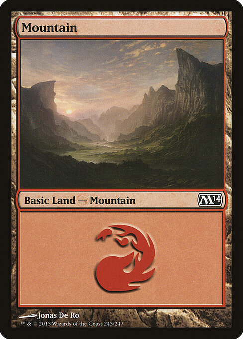 Mountain — Magic 2014 #243, art by Jonas De Ro