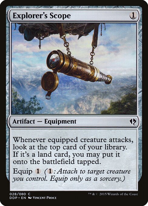 Explorer's Scope — Duel Decks: Zendikar vs. Eldrazi #28, art by Vincent Proce