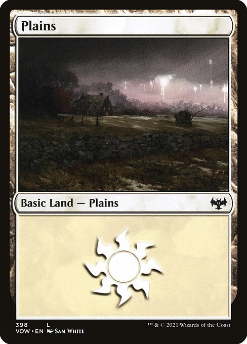Plains — Innistrad: Crimson Vow #398, art by Sam White