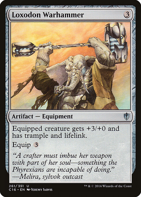 Loxodon Warhammer — Commander 2016 #261, art by Jeremy Jarvis