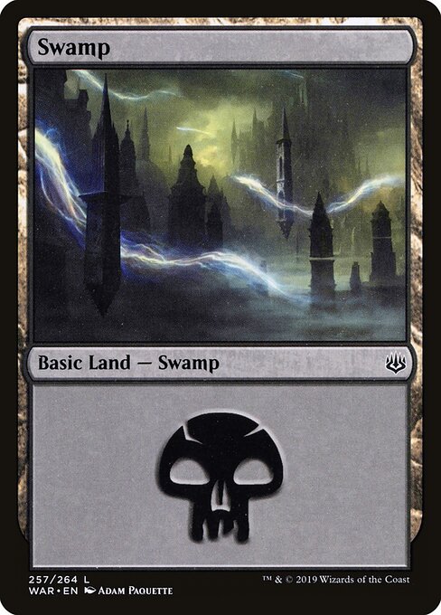 Swamp — War of the Spark #257, art by Adam Paquette