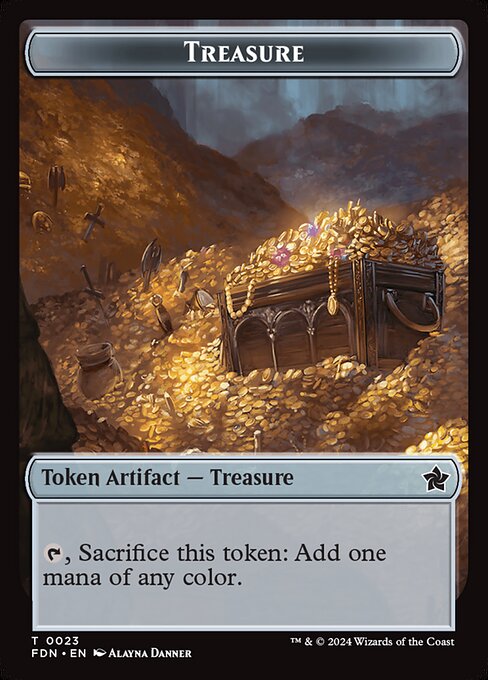 Treasure — Foundations Tokens #23, art by Alayna Danner