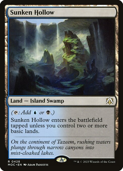 Sunken Hollow — March of the Machine Commander #428, art by Adam Paquette