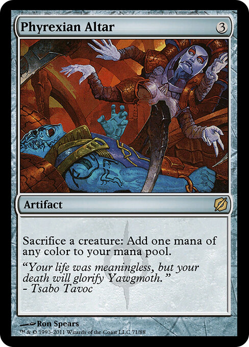 Phyrexian Altar — Duel Decks: Mirrodin Pure vs. New Phyrexia #71, art by Ron Spears
