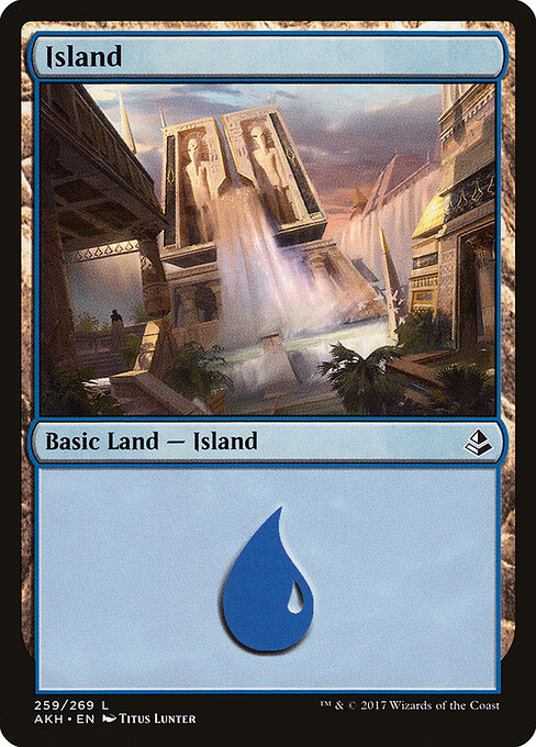 Island — Amonkhet #259, art by Titus Lunter