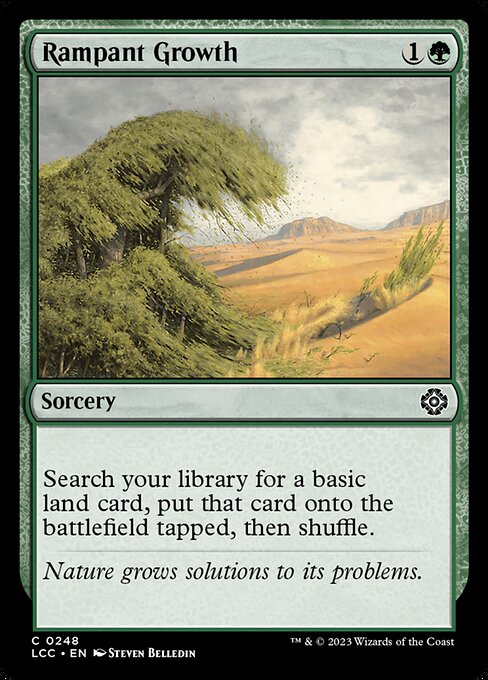 Rampant Growth — The Lost Caverns of Ixalan Commander #248, art by Steven Belledin