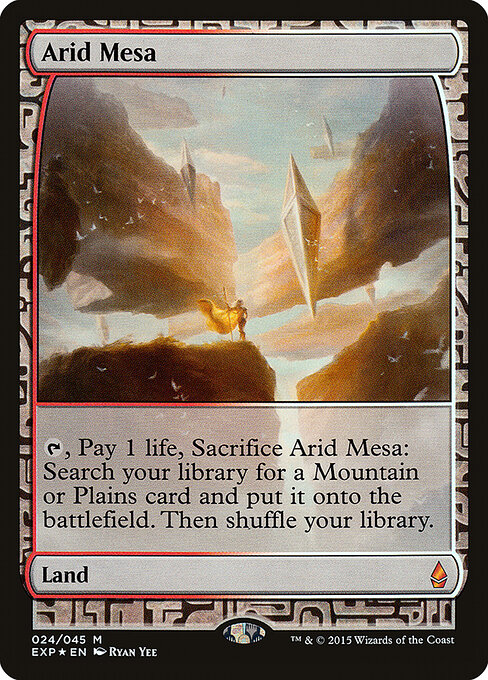Arid Mesa — Zendikar Expeditions #24, art by Ryan Yee