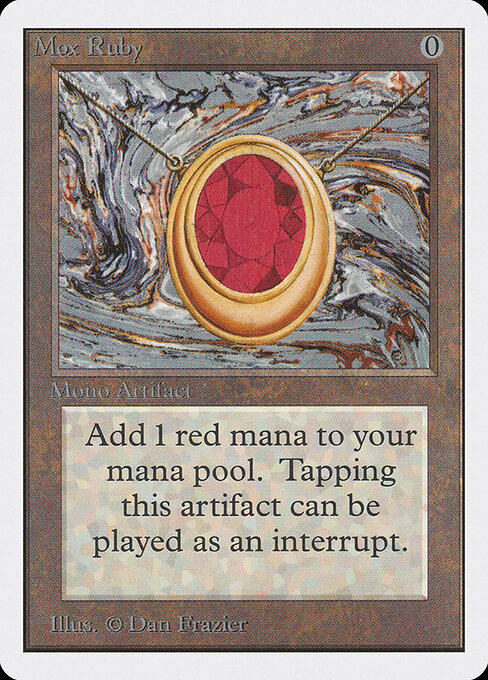 Mox Ruby — Unlimited Edition #265, art by Dan Frazier