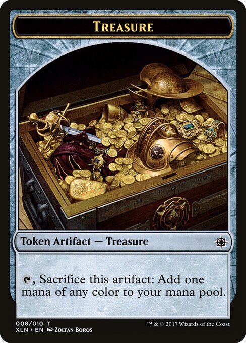 Treasure — Ixalan Tokens #8, art by Zoltan Boros