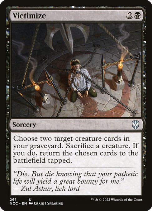 Victimize — New Capenna Commander #261, art by Craig J Spearing