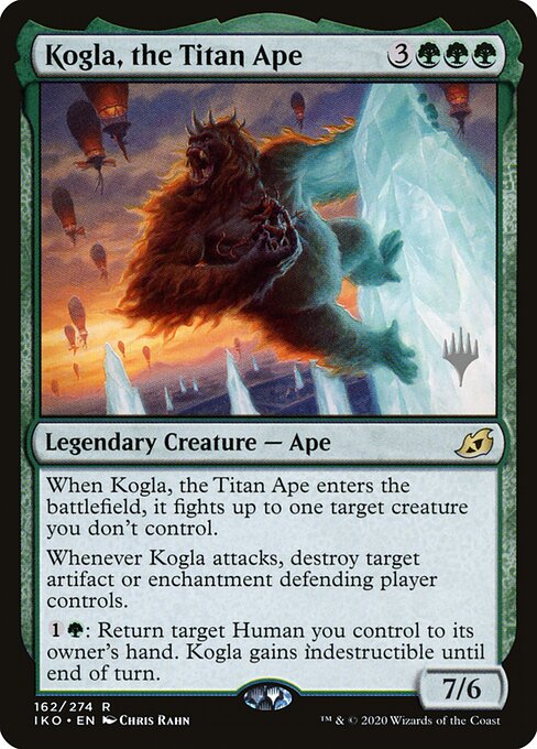 Kogla, the Titan Ape — Ikoria: Lair of Behemoths Promos #162p, art by Chris Rahn