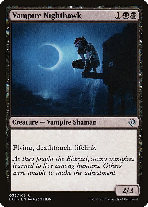 Vampire Nighthawk — Archenemy: Nicol Bolas #38, art by Jason Chan
