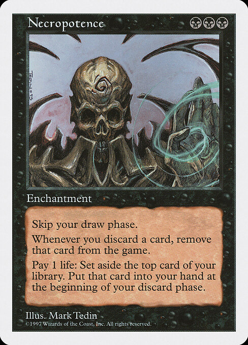 Necropotence — Fifth Edition #182, art by Mark Tedin