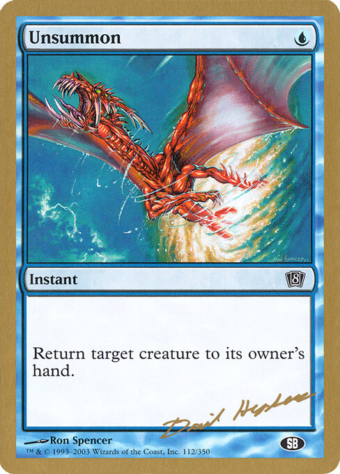 Unsummon — World Championship Decks 2003 #dh112sb, art by Ron Spencer