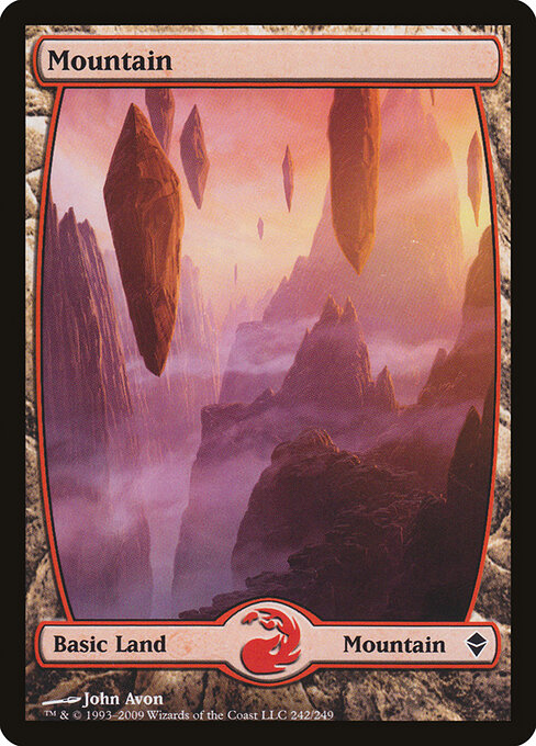 Mountain — Zendikar #242, art by John Avon