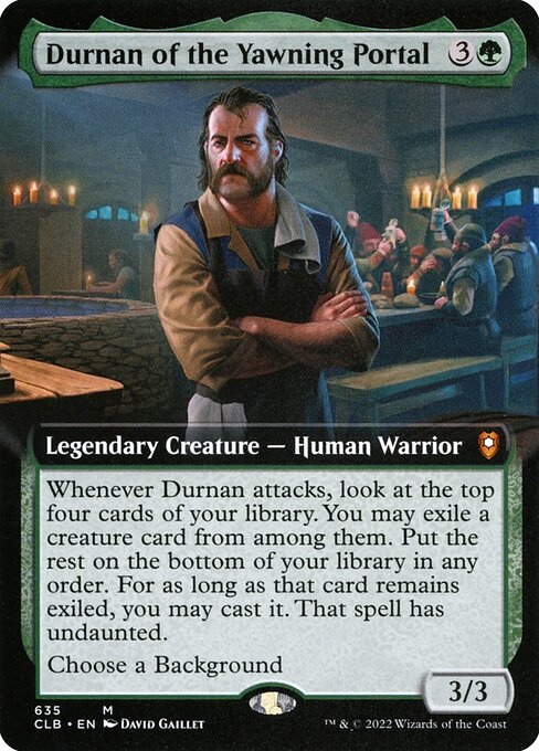 Durnan of the Yawning Portal — Commander Legends: Battle for Baldur's Gate #635, art by David Gaillet