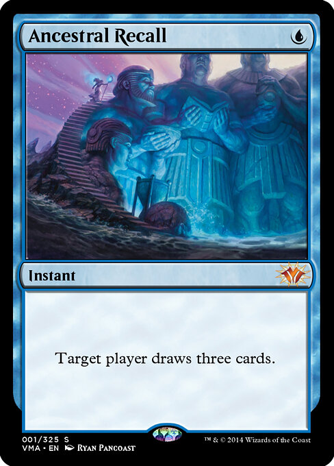Ancestral Recall — Vintage Masters #1, art by Ryan Pancoast