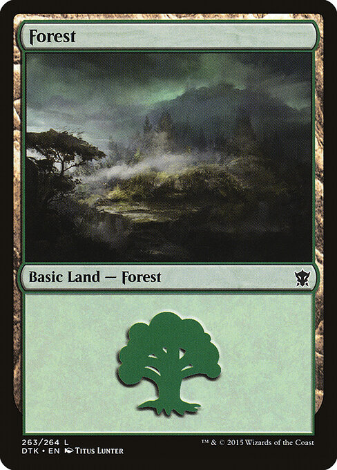 Forest — Dragons of Tarkir #263, art by Titus Lunter