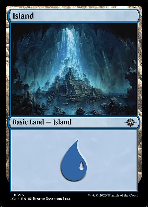 Island — The Lost Caverns of Ixalan #395, art by Néstor Ossandón Leal