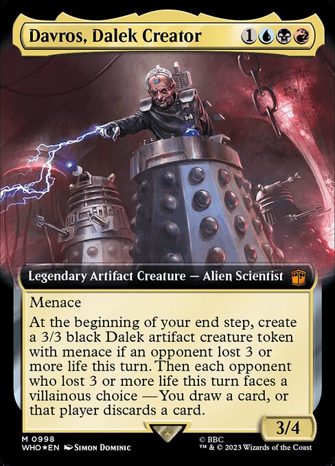 Davros, Dalek Creator — Doctor Who #998, art by Simon Dominic