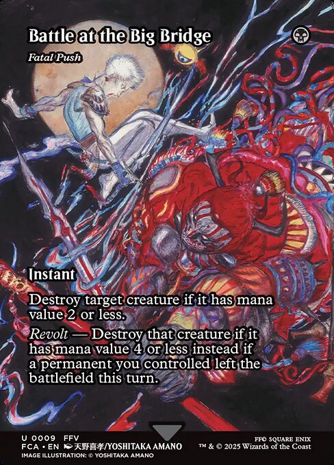 Fatal Push — Battle at the Big Bridge — Final Fantasy: Through the Ages #9, art by Yoshitaka Amano