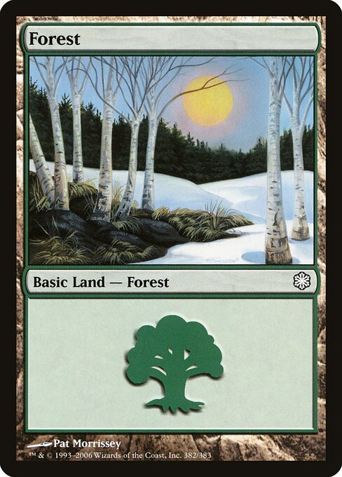 Forest — Coldsnap Theme Decks #382, art by Pat Lewis